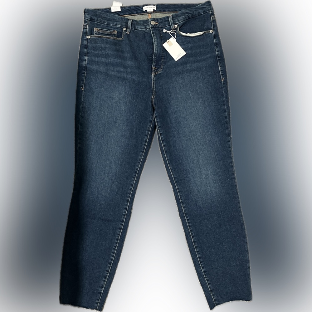 Good American Dark Blue Flare Jeans